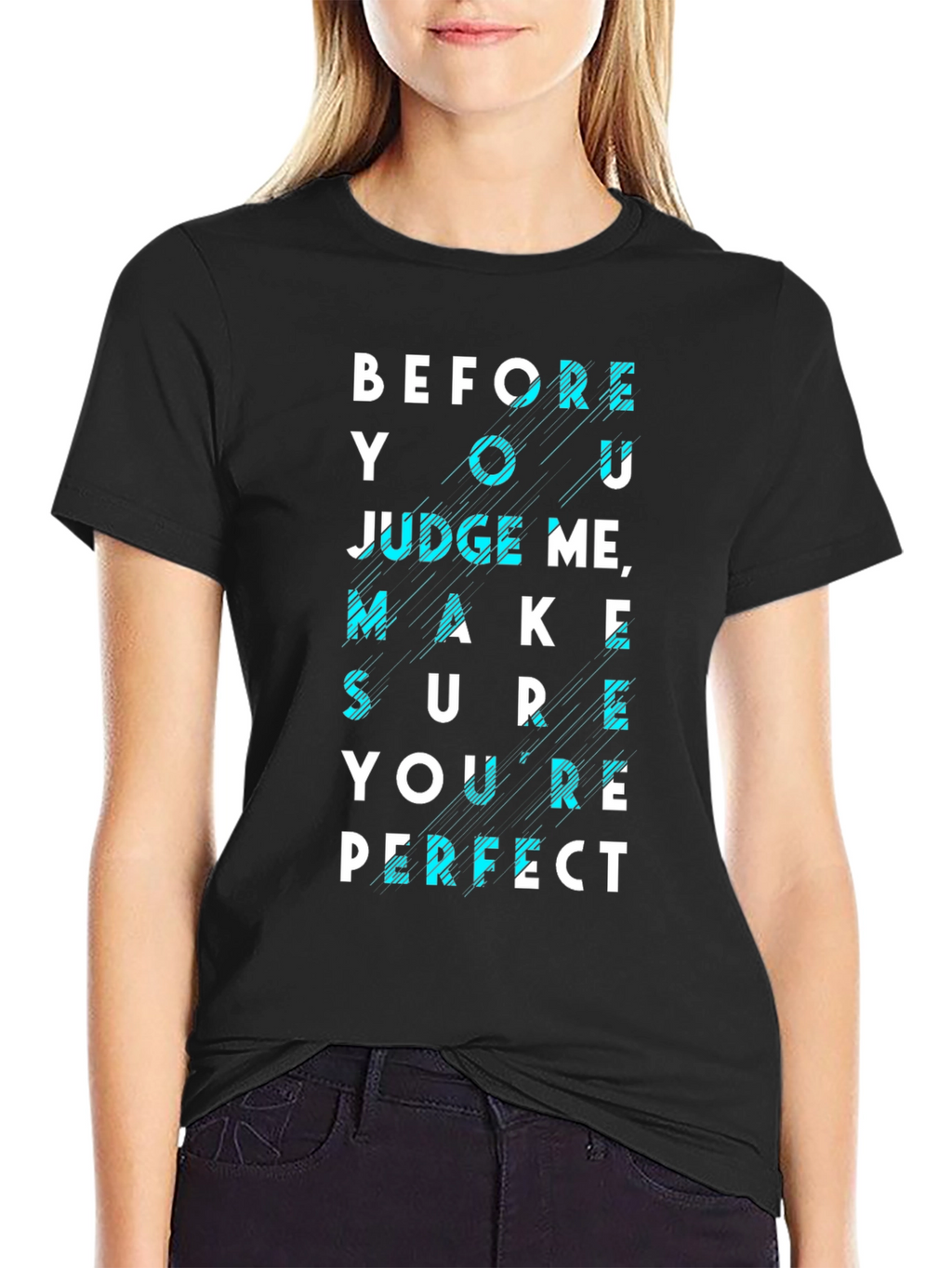Before You Judge Me Graphic Tee - Black