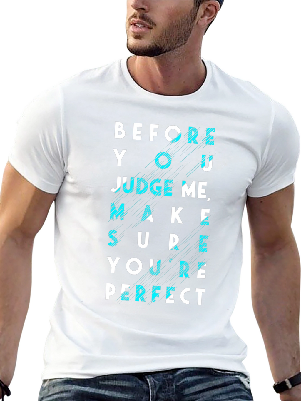Before You Judge Me Graphic Tee - Black