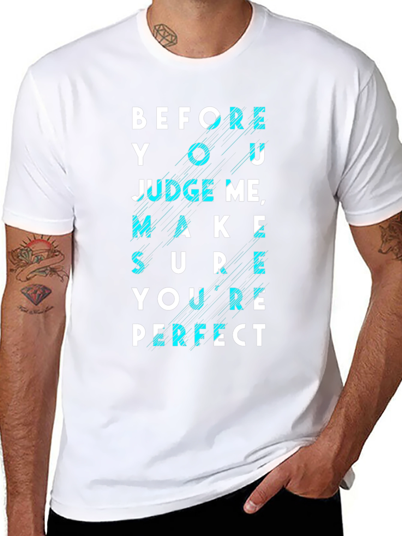 Before You Judge Me Graphic Tee - Black
