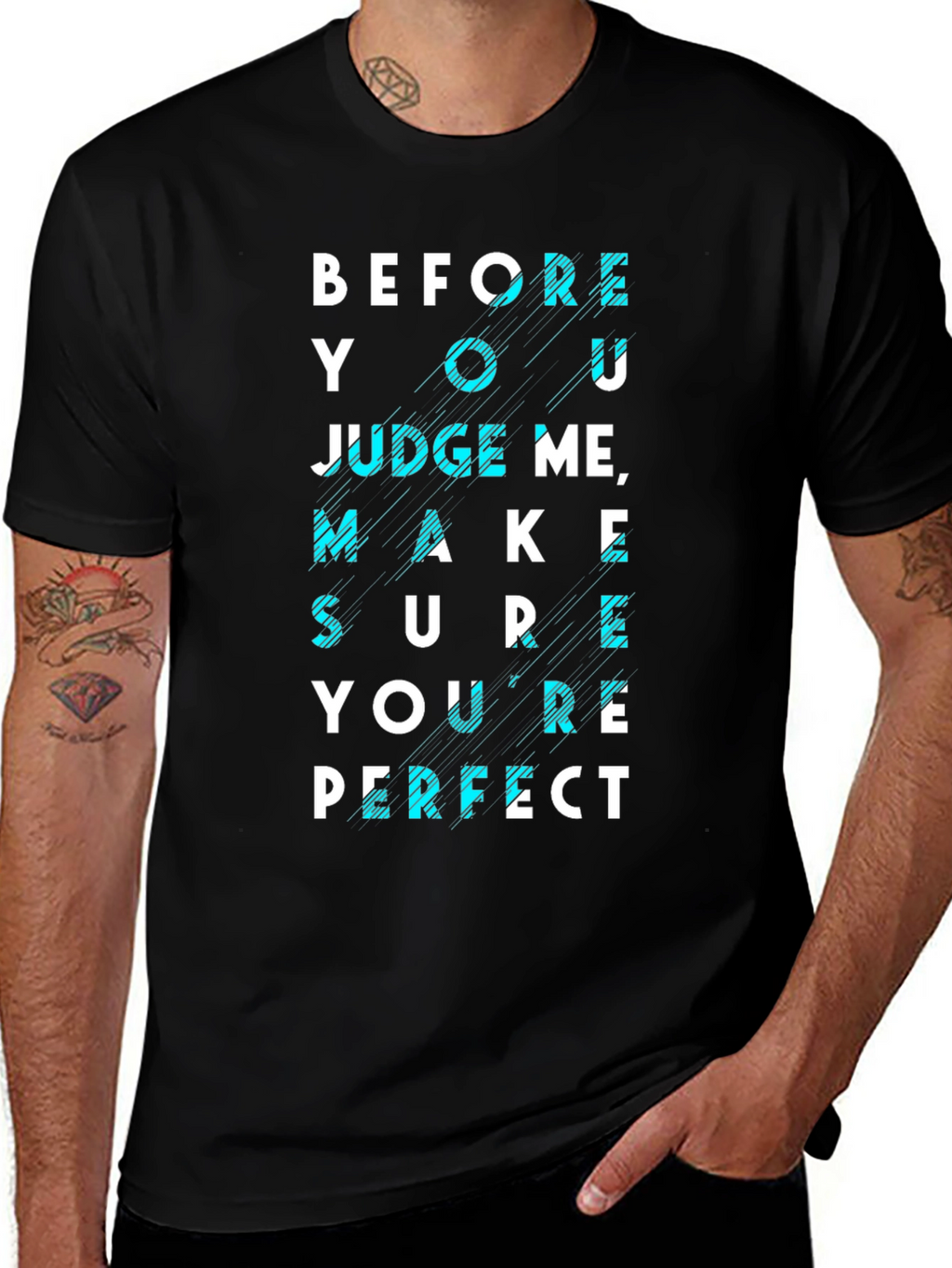 Before You Judge Me Graphic Tee - Black