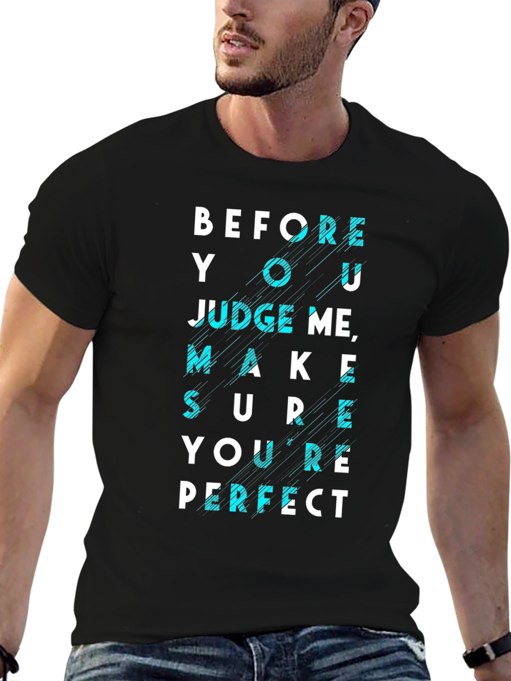 Before You Judge Me Graphic Tee - Black