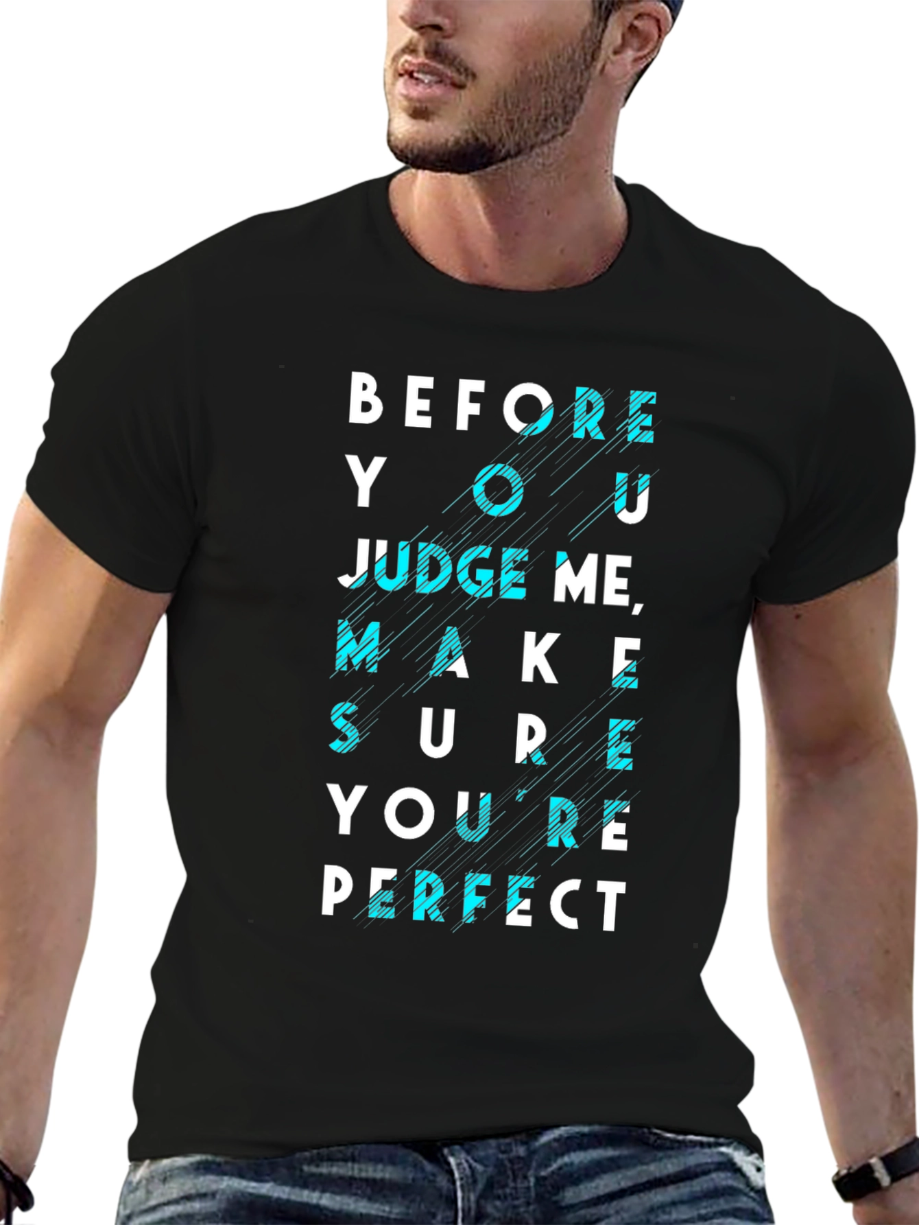 Before You Judge Me Graphic Tee - Black