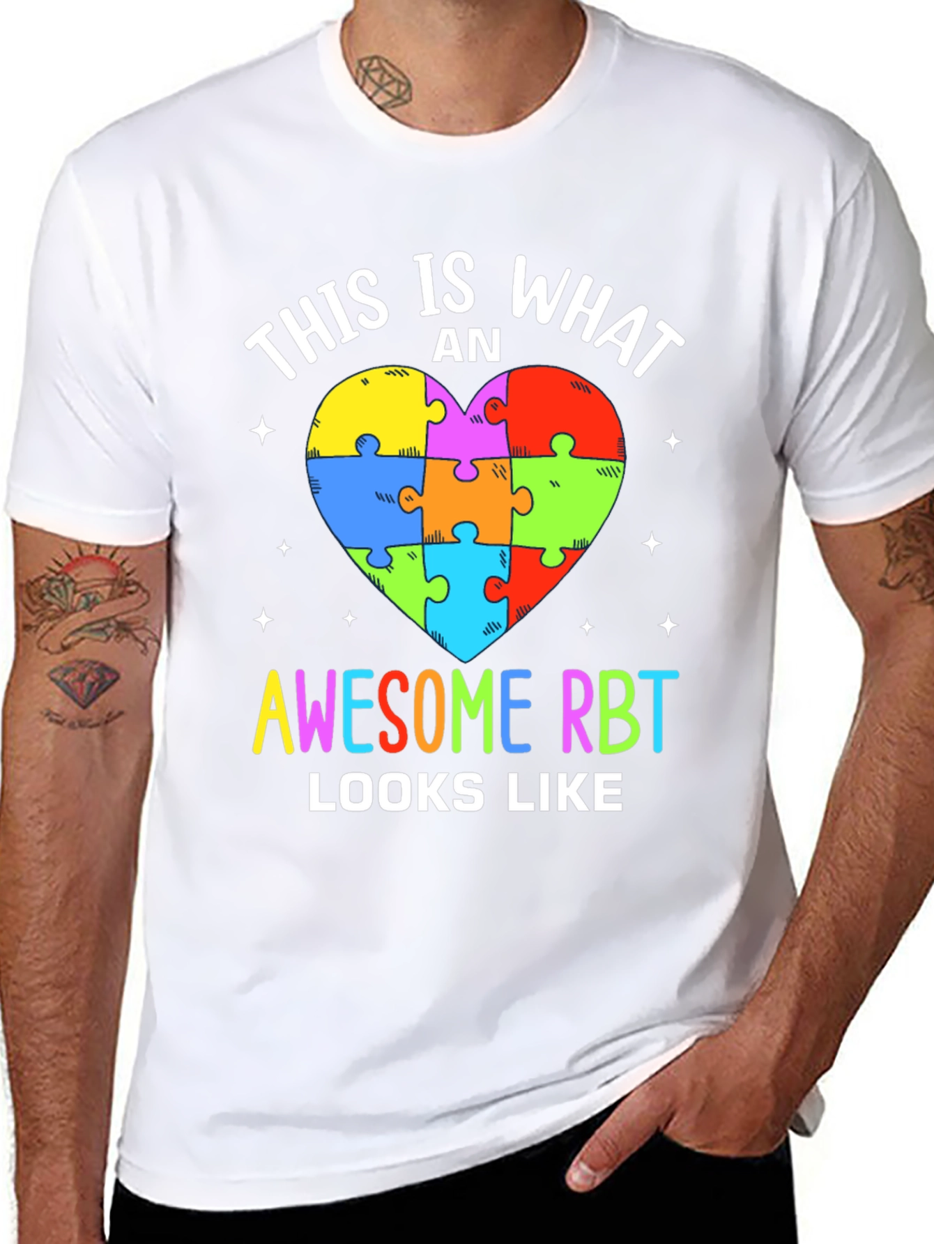 Awesome RBT Puzzle Heart T-Shirt