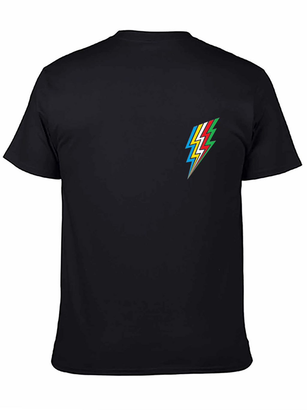 Cool Black Tee with Lightning Bolt Design