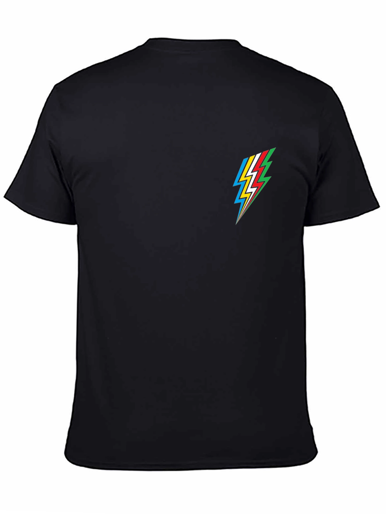 Cool Black Tee with Lightning Bolt Design