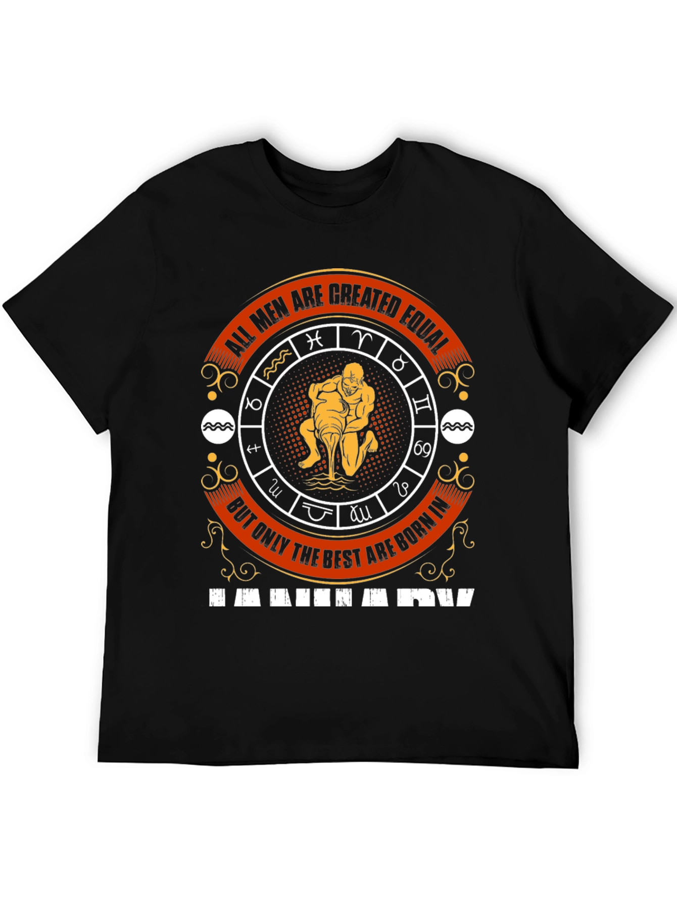 Aquarius Zodiac Sign Mens T-Shirt