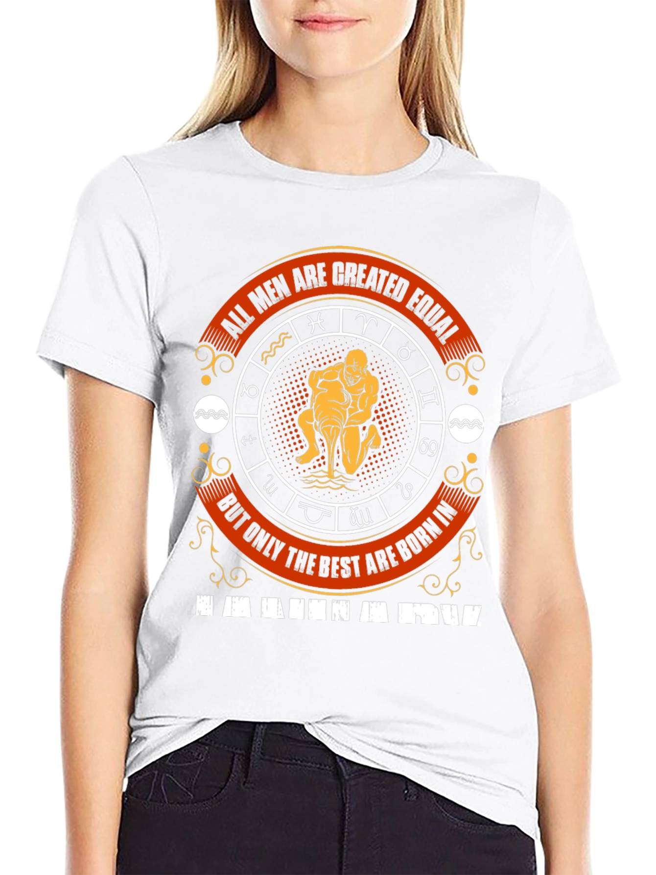 Aquarius Zodiac Sign Mens T-Shirt