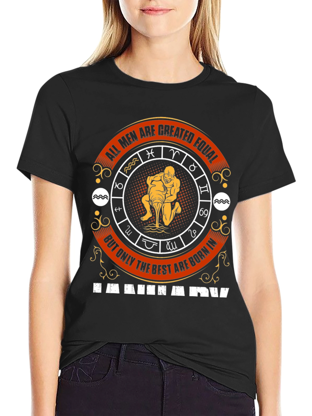 Aquarius Zodiac Sign Mens T-Shirt