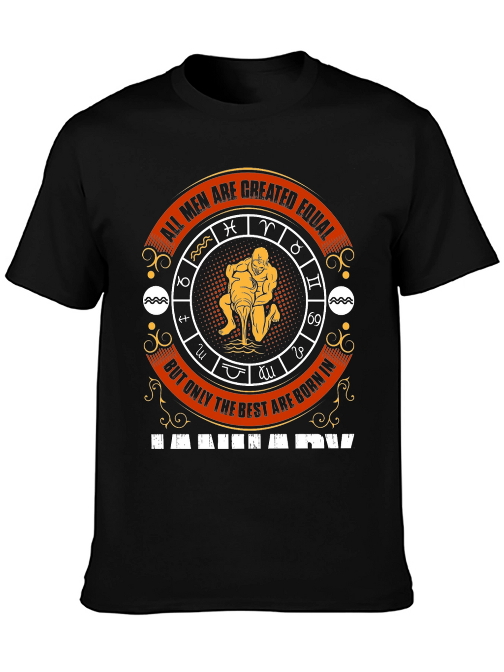 Aquarius Zodiac Sign Mens T-Shirt