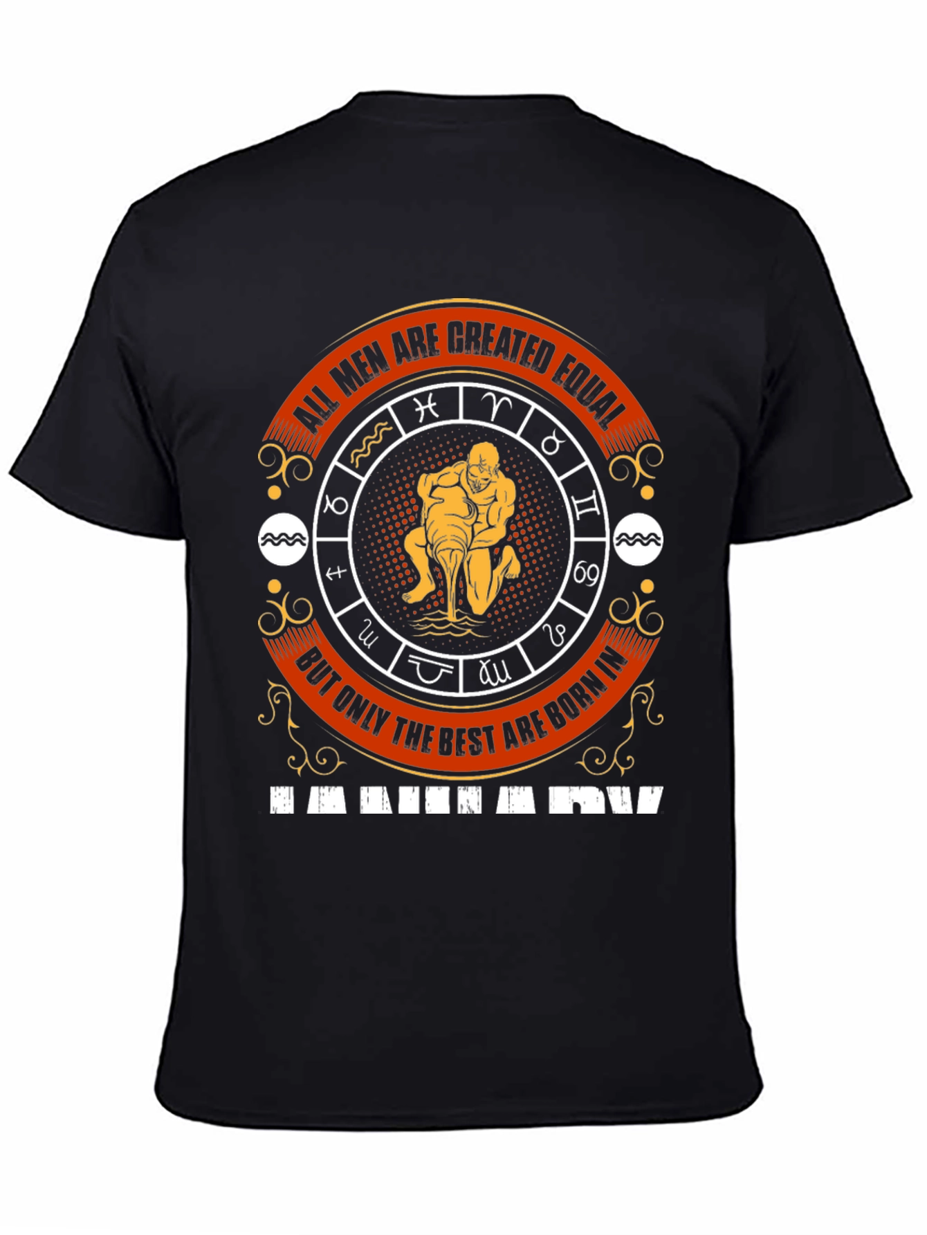 Aquarius Zodiac Sign Mens T-Shirt