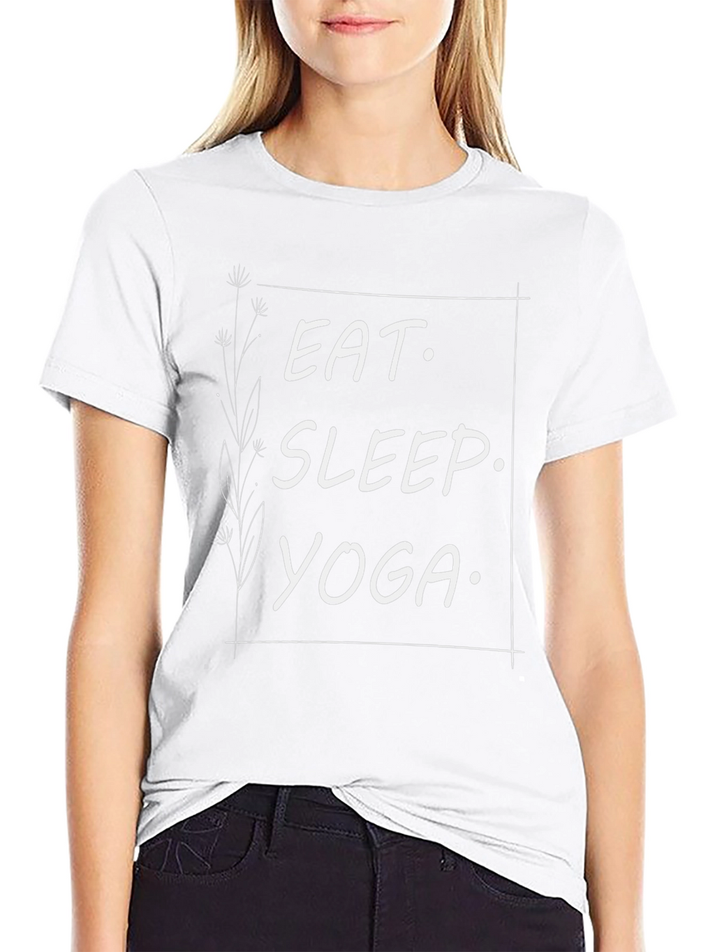Eat Sleep Yoga Black Graphic Tee