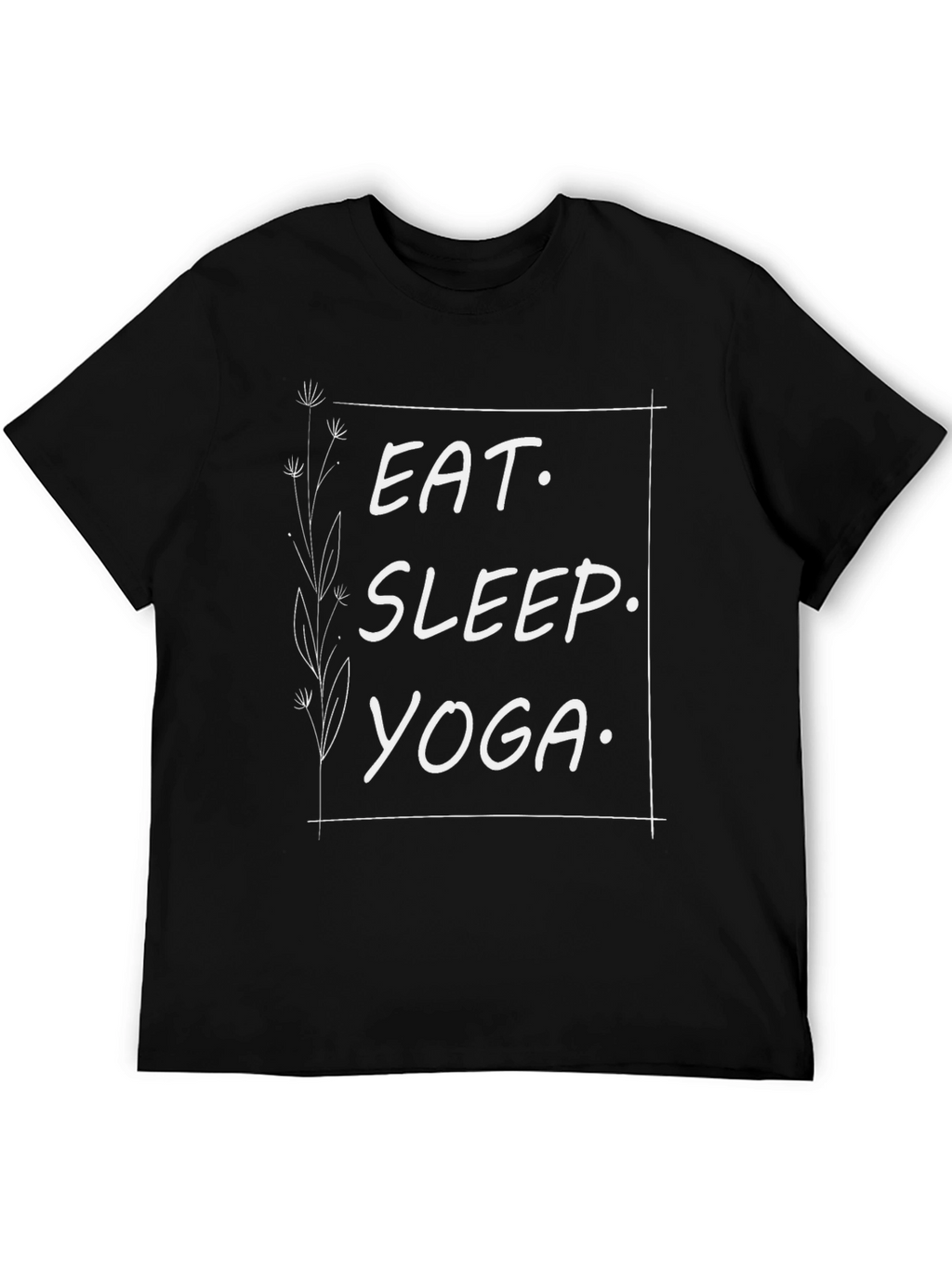 Eat Sleep Yoga Black Graphic Tee