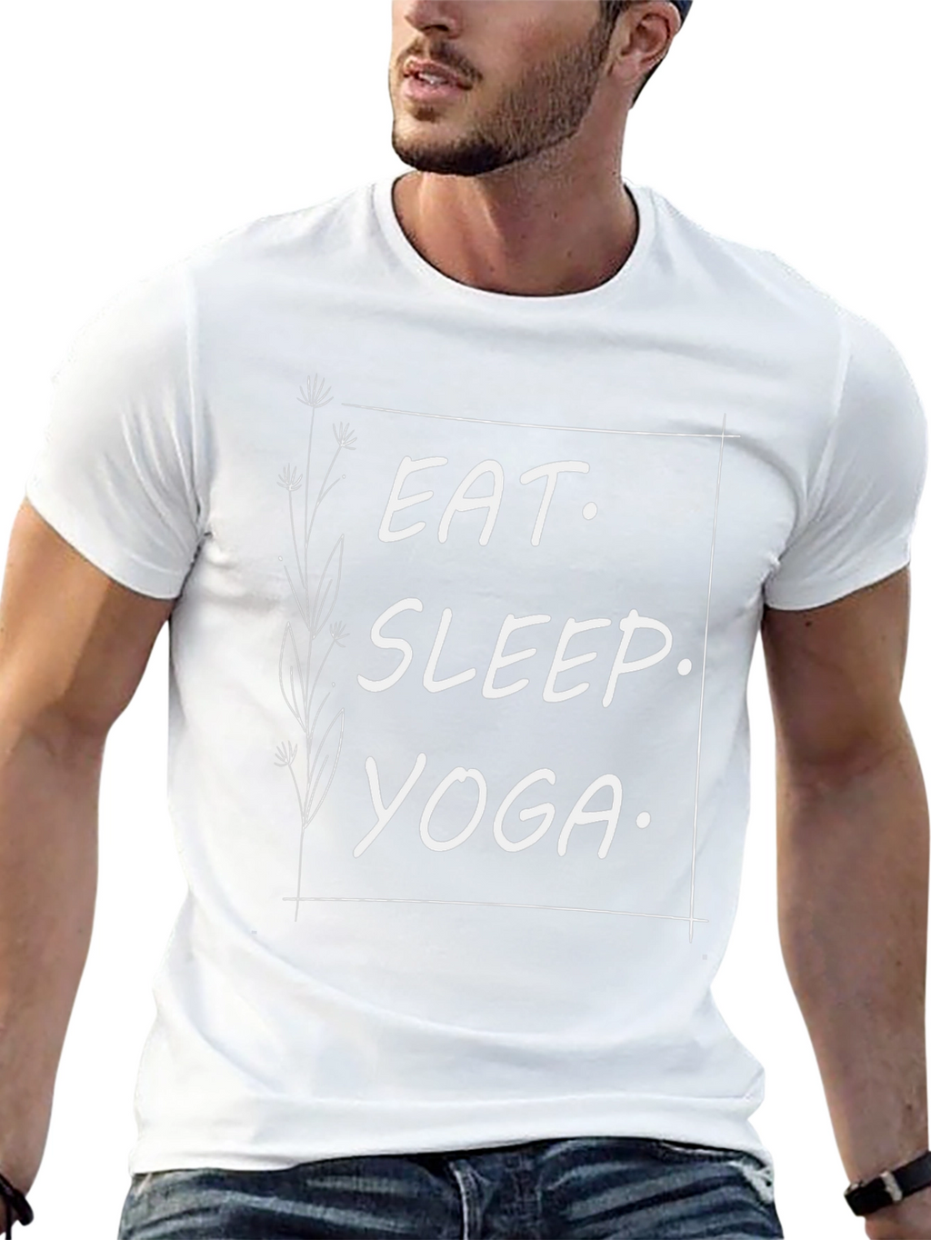 Eat Sleep Yoga Black Graphic Tee