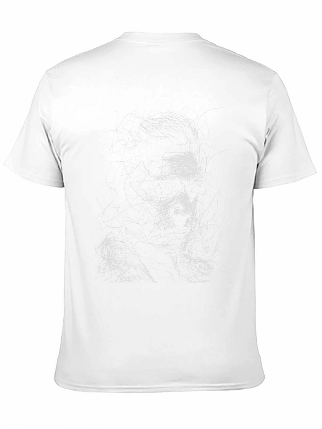 Abstract Portrait Graphic Tee - Stylish Black T-Shirt