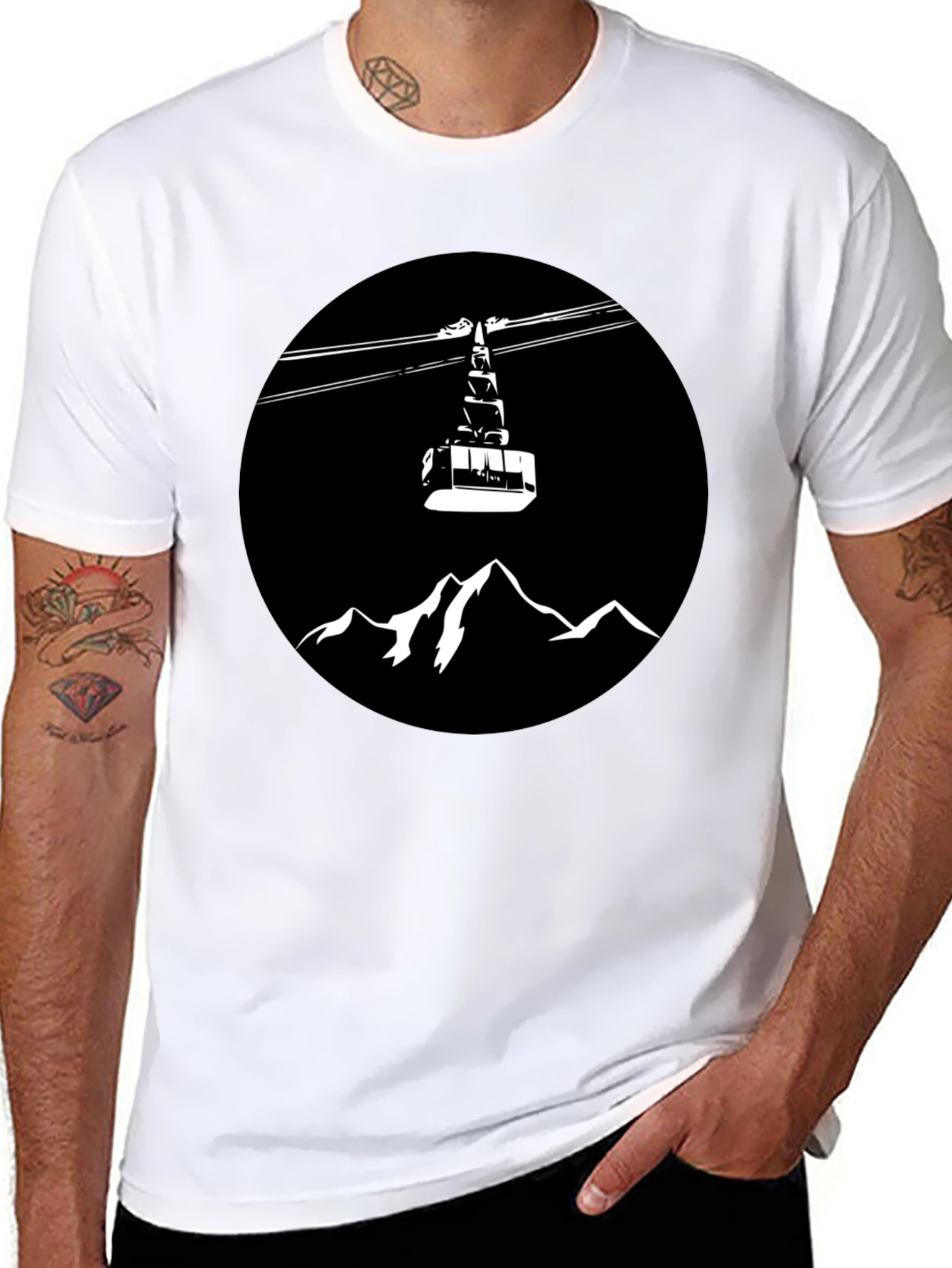 Mountain Cable Car Graphic Tee