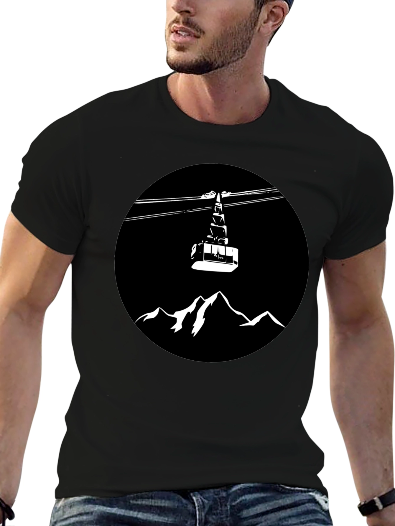 Mountain Cable Car Graphic Tee