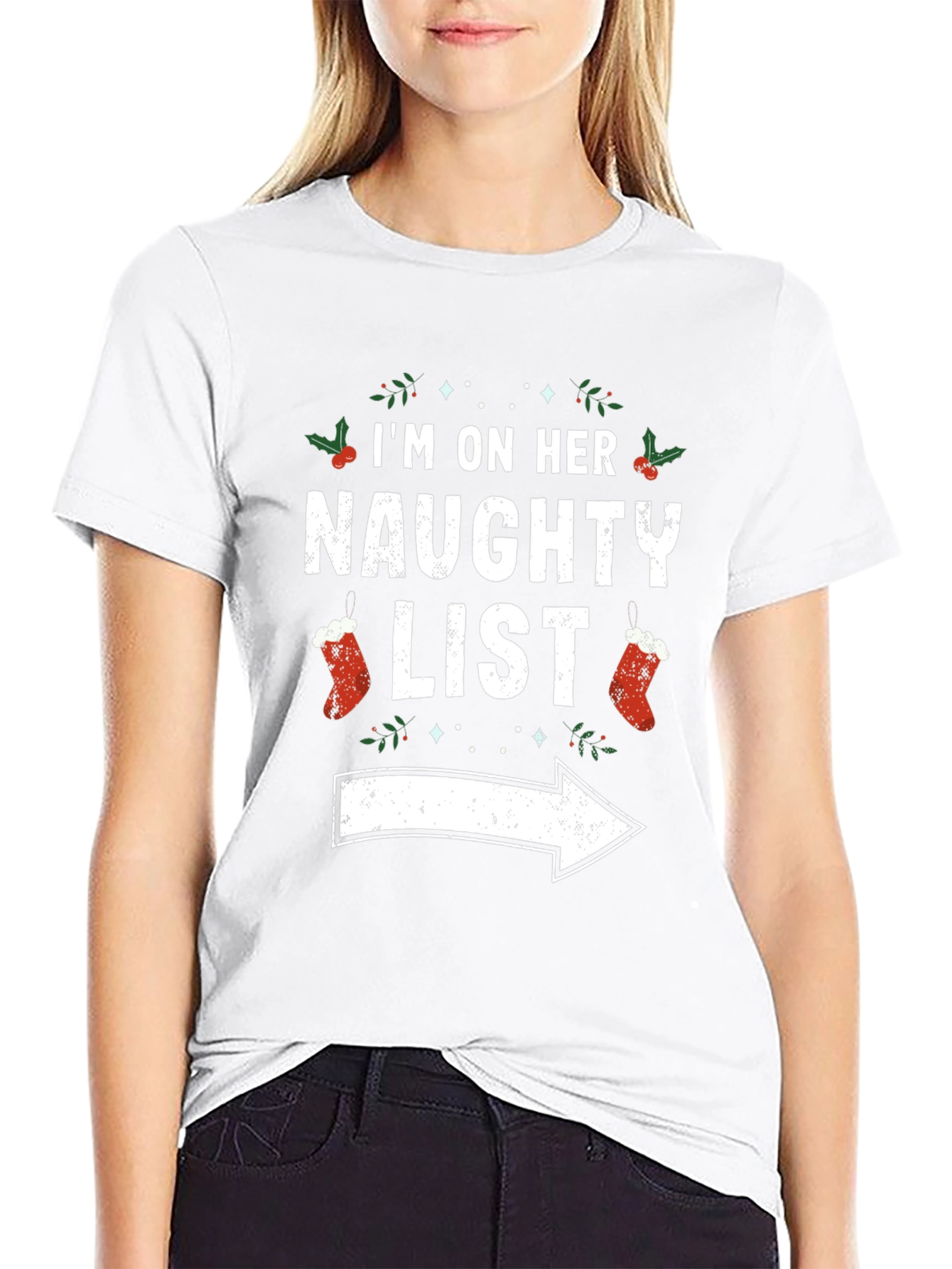 Naughty List Christmas Graphic Tee