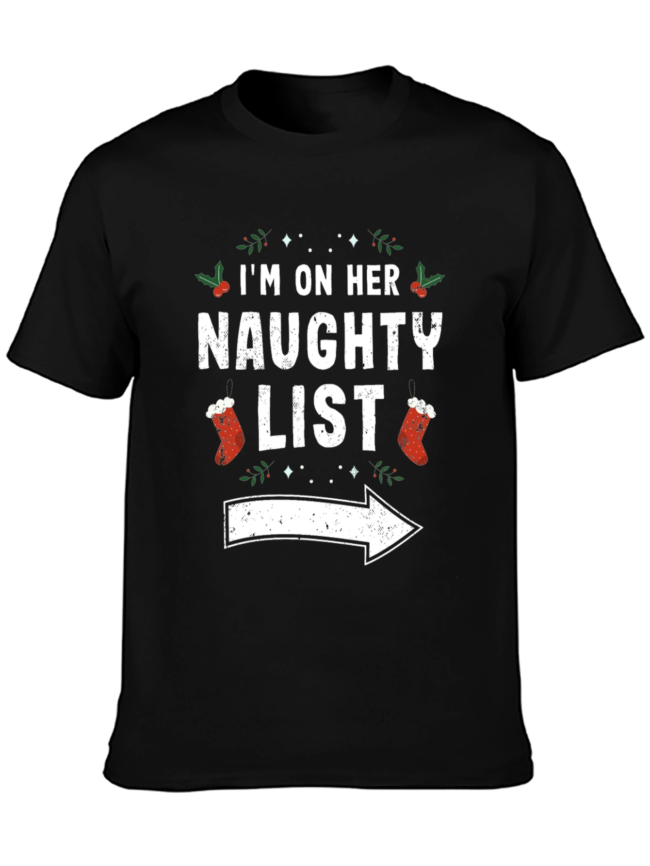 Naughty List Christmas Graphic Tee