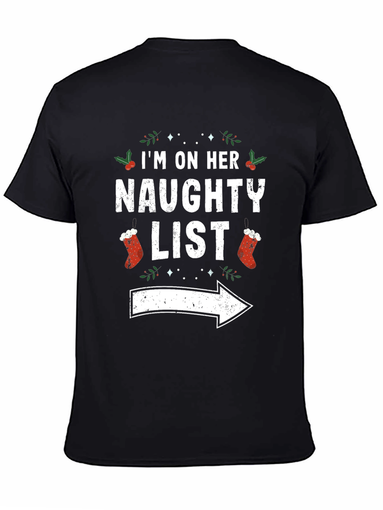 Naughty List Christmas Graphic Tee