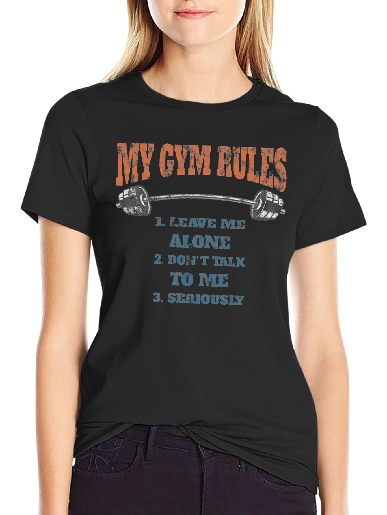 My Gym Rules Graphic T-Shirt - Leave Me Alone Gym Shirt