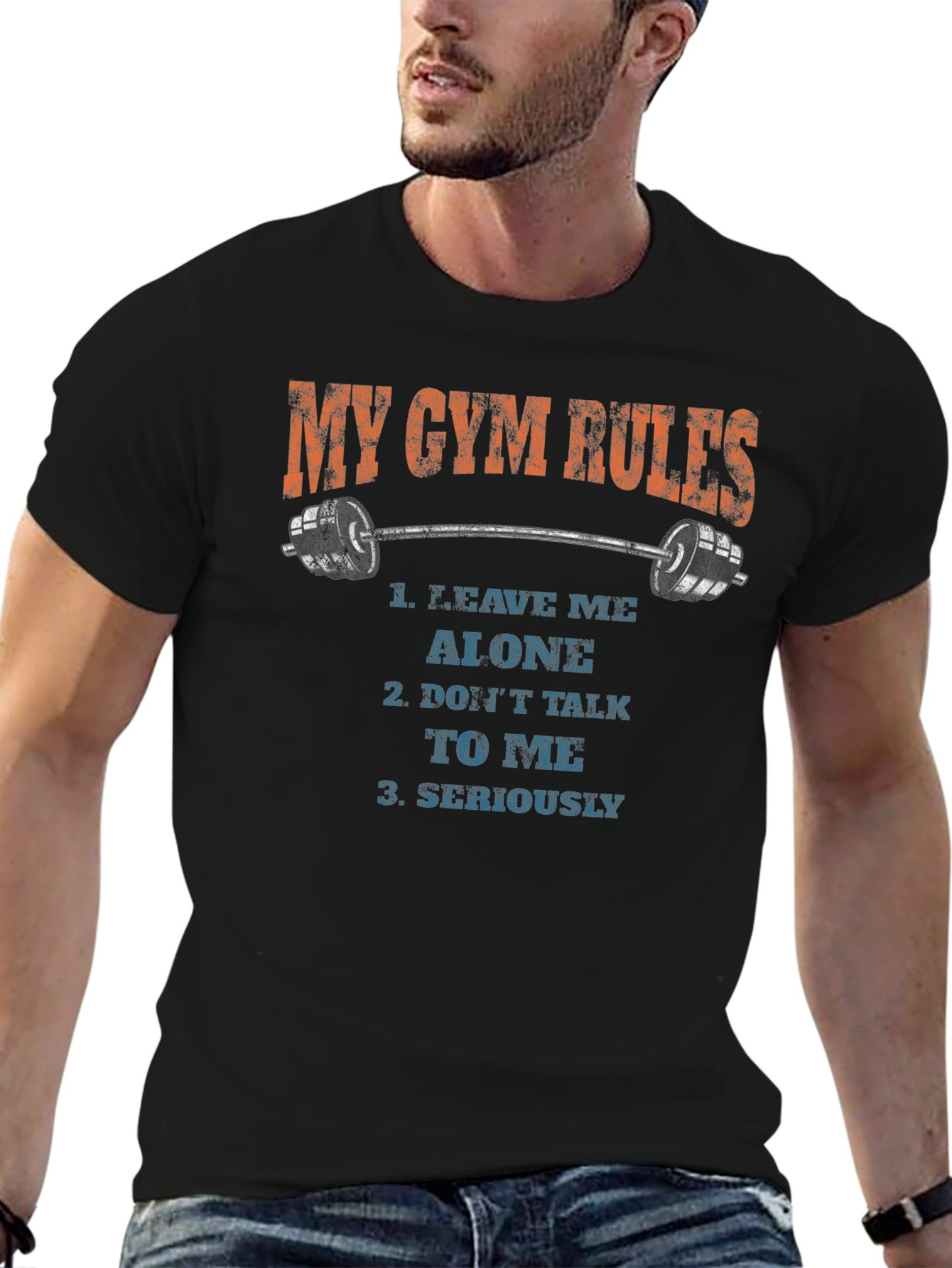 My Gym Rules Graphic T-Shirt - Leave Me Alone Gym Shirt