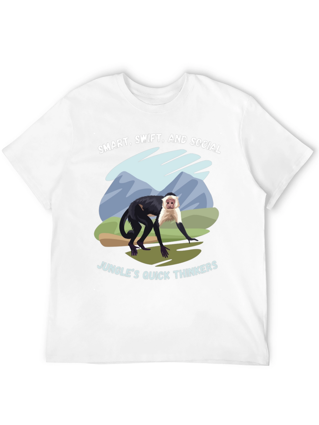 Smart Swift and Social Monkey Graphic T-Shirt