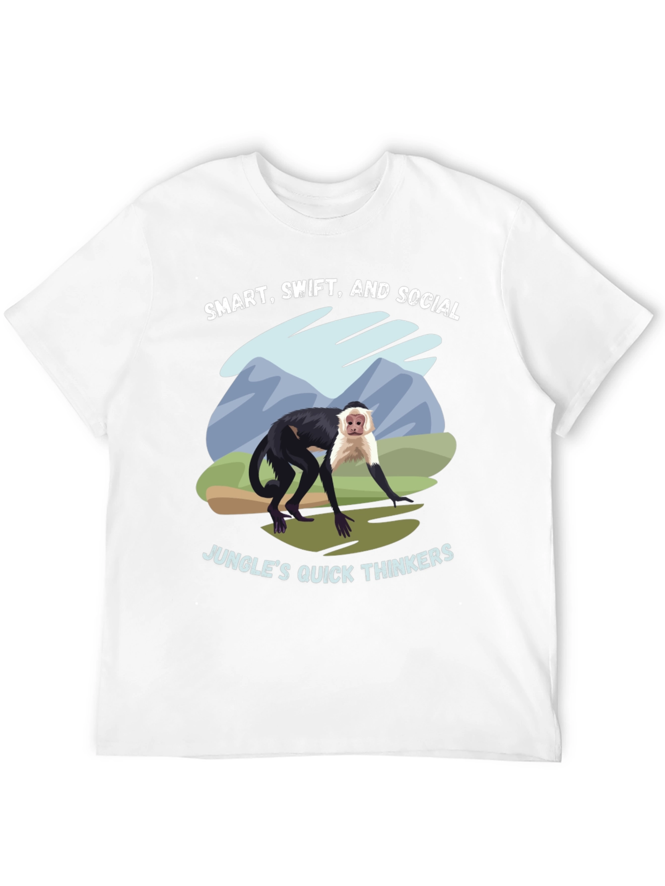 Smart Swift and Social Monkey Graphic T-Shirt