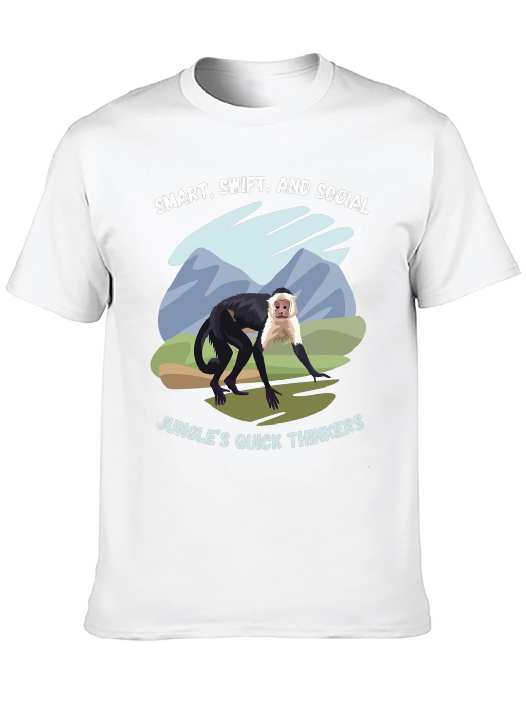 Smart Swift and Social Monkey Graphic T-Shirt