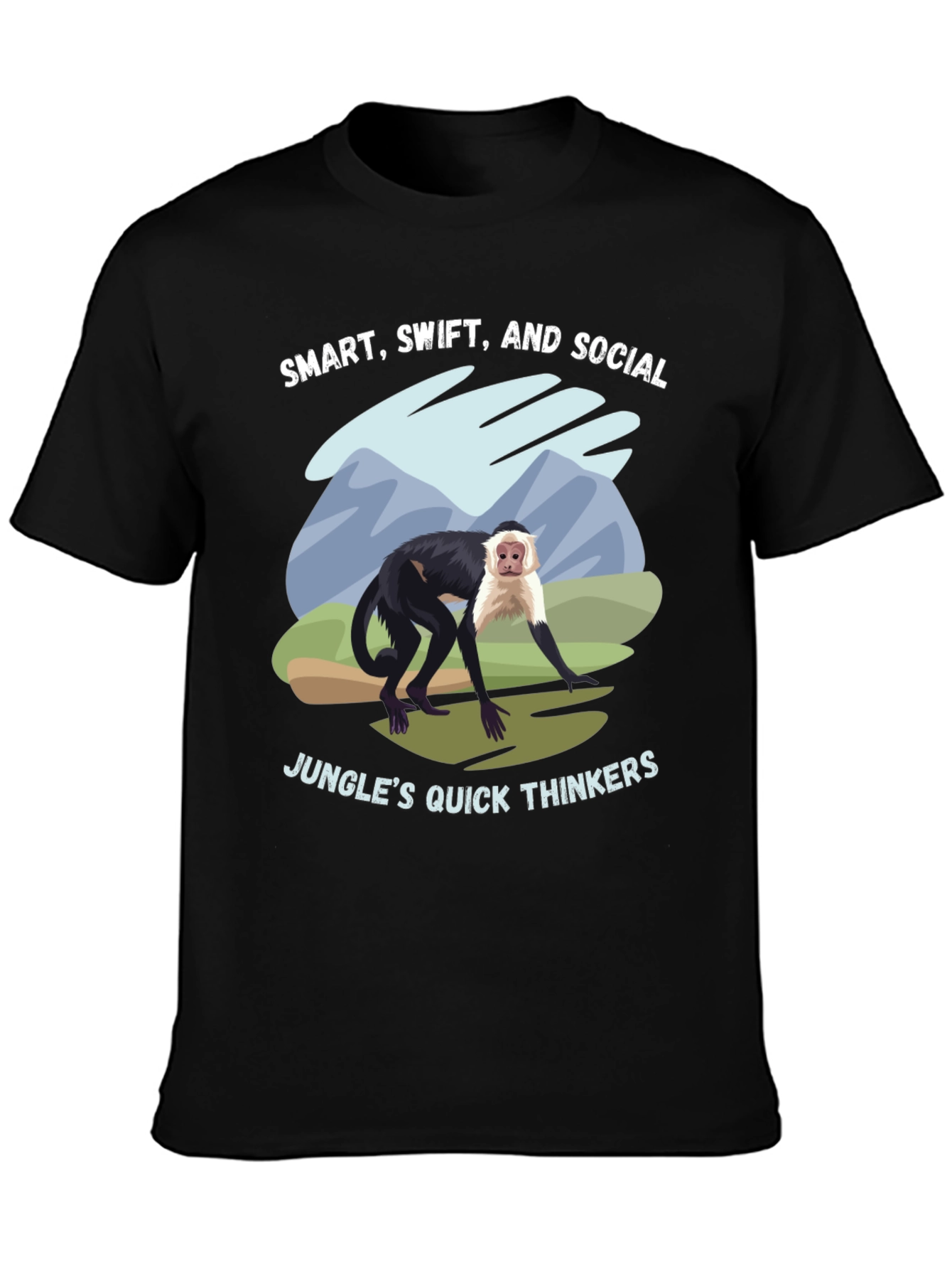 Smart Swift and Social Monkey Graphic T-Shirt