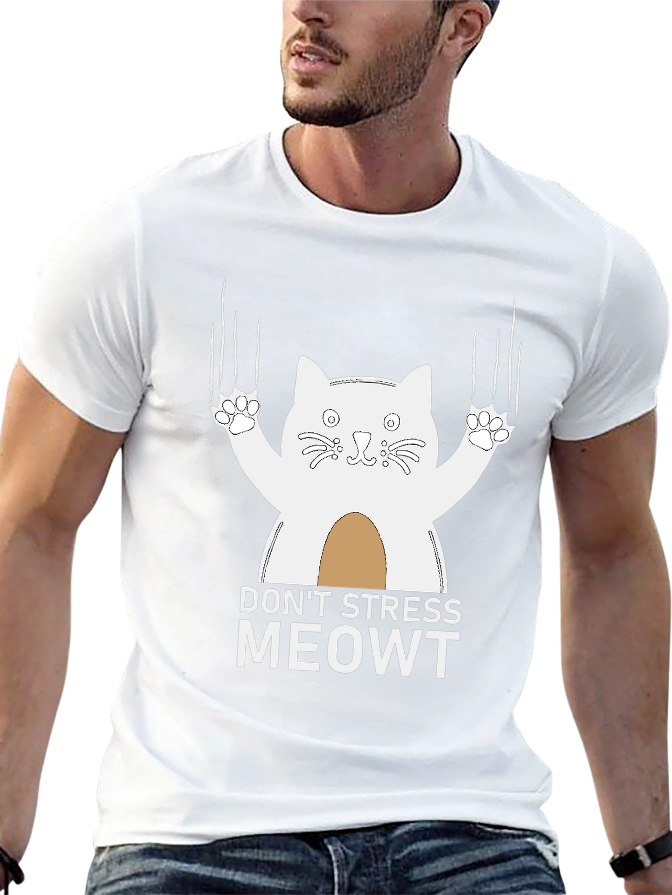 Dont Stress Meowt T-Shirt - Funny Cat Tee