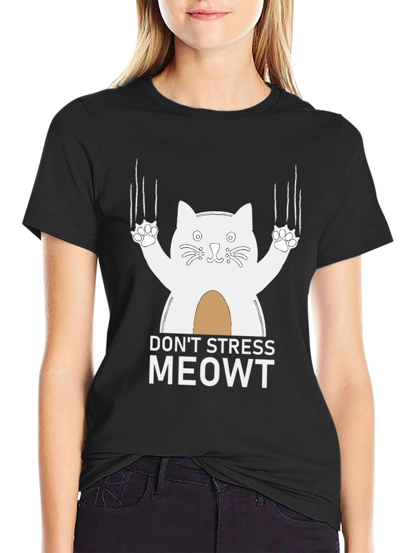 Dont Stress Meowt T-Shirt - Funny Cat Tee