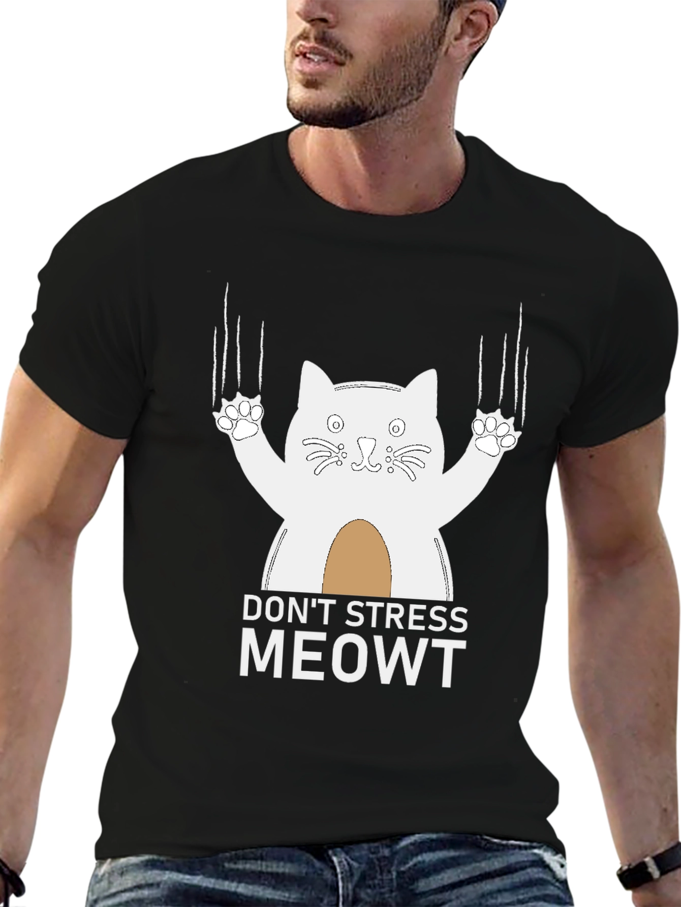 Dont Stress Meowt T-Shirt - Funny Cat Tee