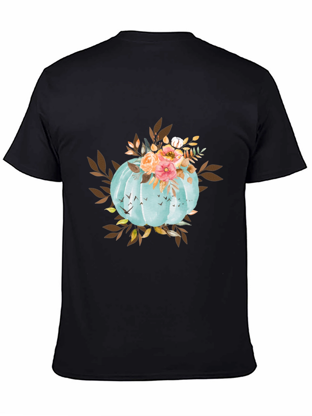 Fall Floral Pumpkin T-Shirt