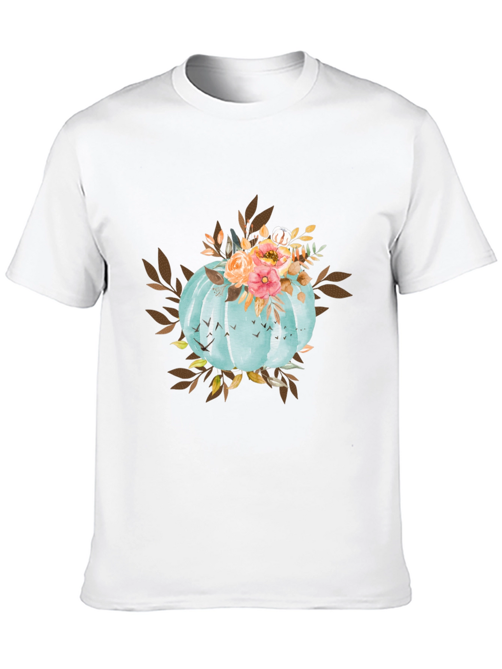 Fall Floral Pumpkin T-Shirt