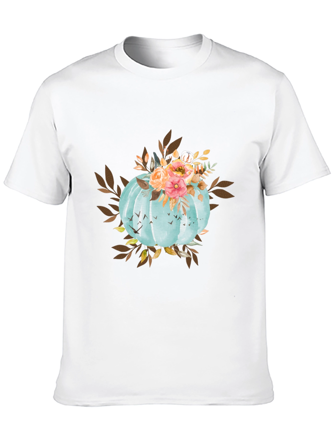 Fall Floral Pumpkin T-Shirt