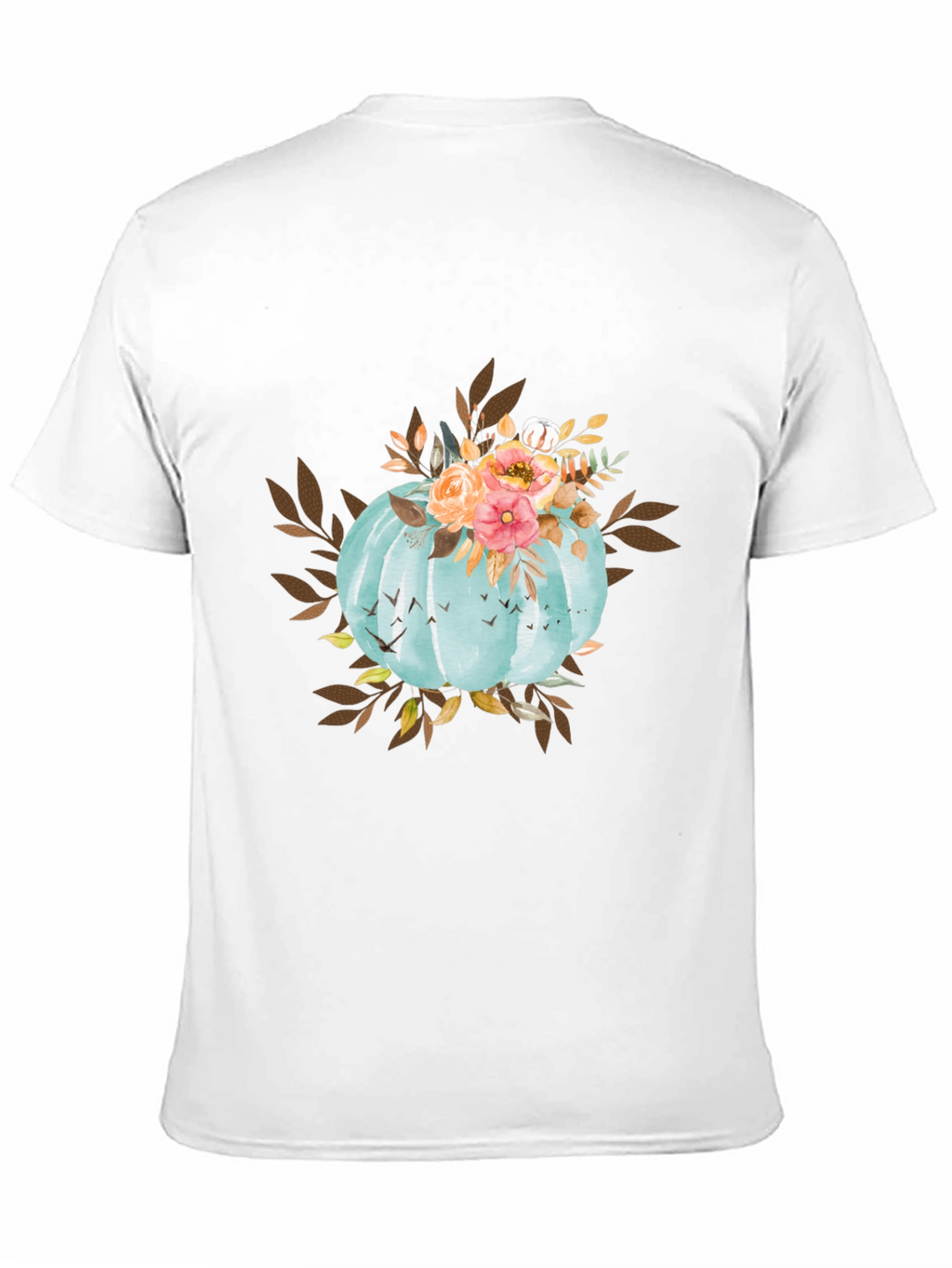Fall Floral Pumpkin T-Shirt