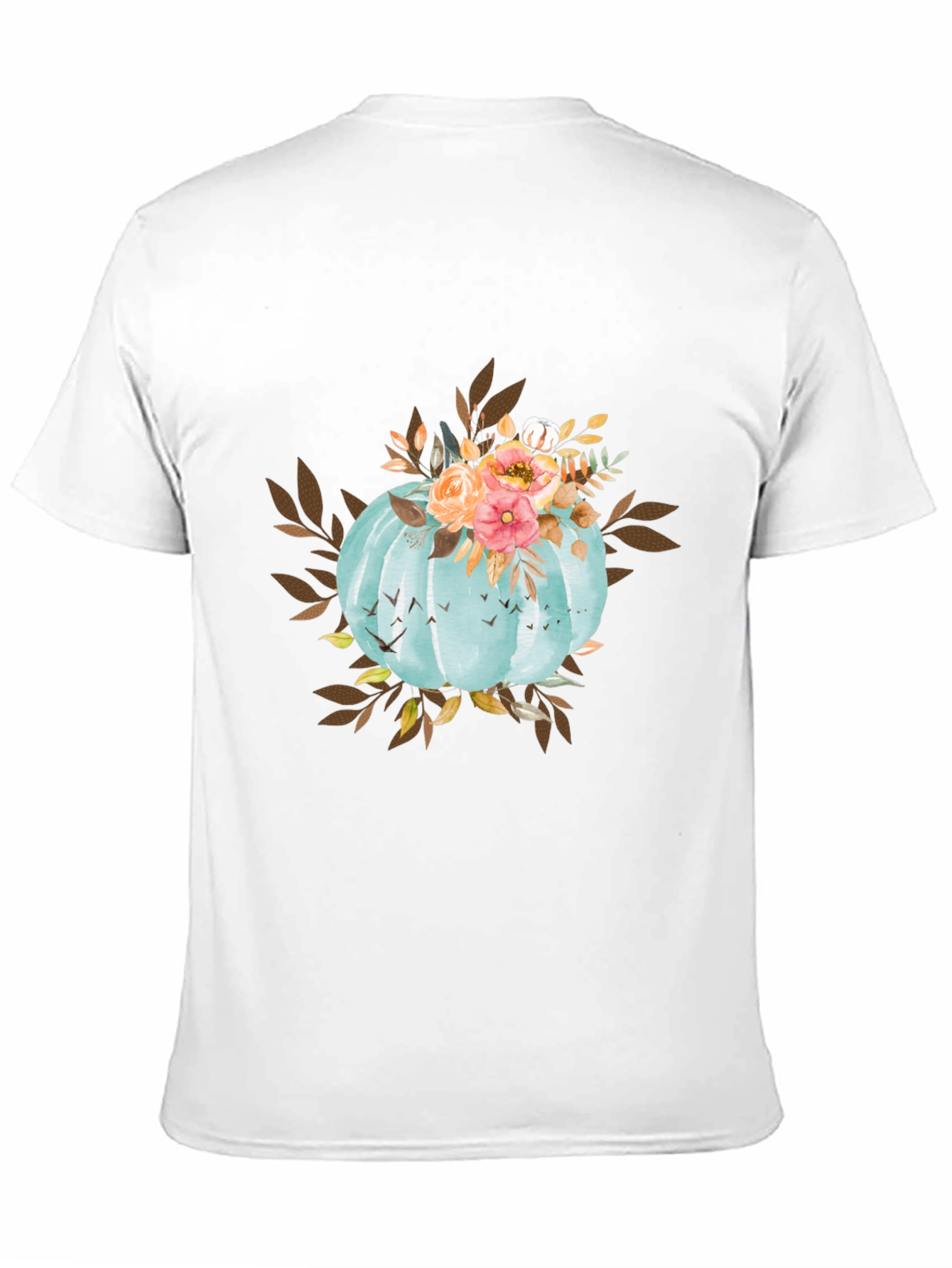 Fall Floral Pumpkin T-Shirt
