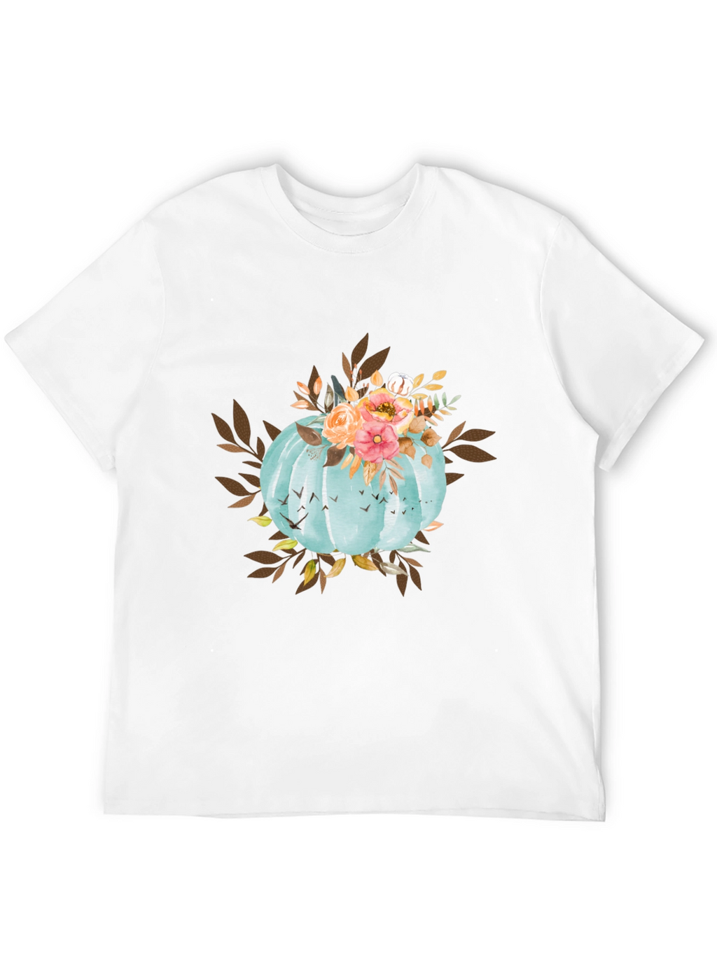 Fall Floral Pumpkin T-Shirt
