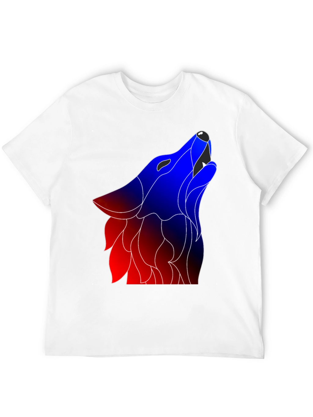 Wolf Graphic Tee - Modern Design Black Shirt