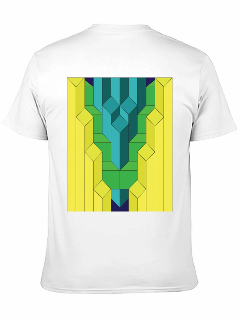 Geometric Prism Print Black T-Shirt