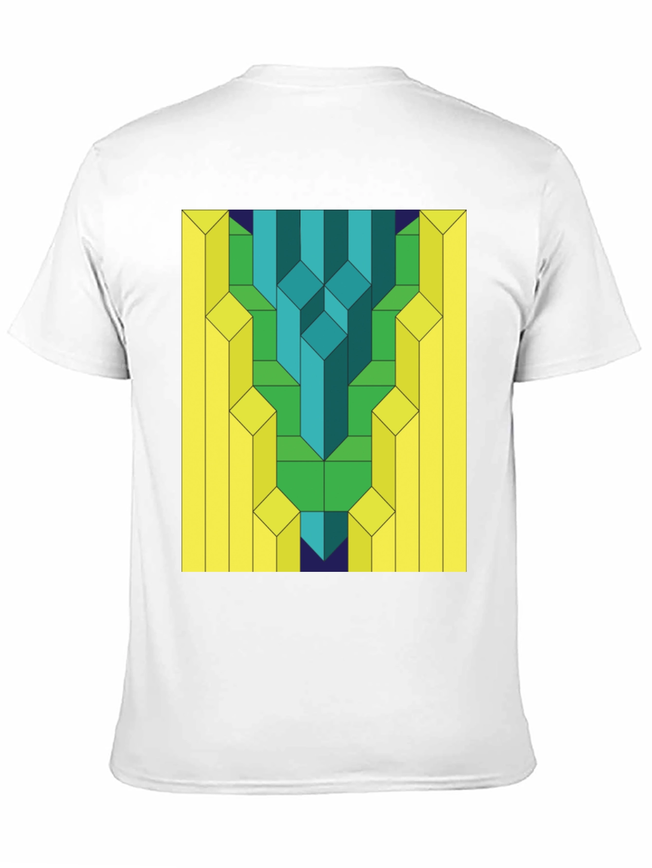 Geometric Prism Print Black T-Shirt