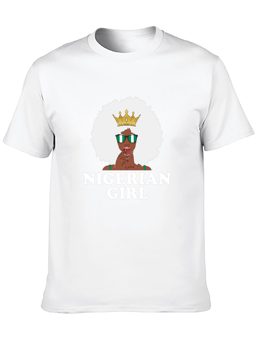 Nigerian Girl T-Shirt - Black Cotton Tee