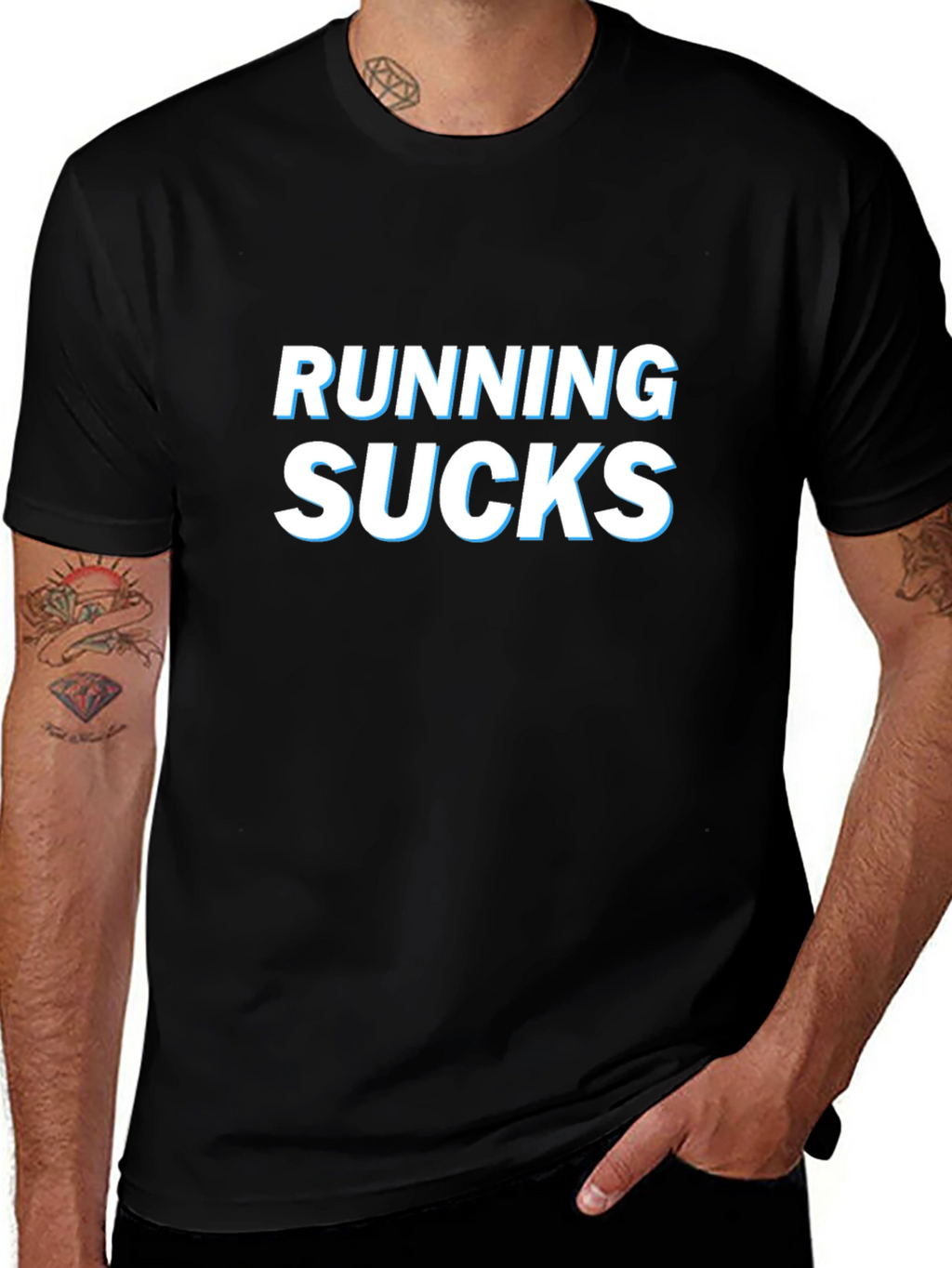 Running Sucks Graphic T-Shirt - Comfortable Everyday Wear