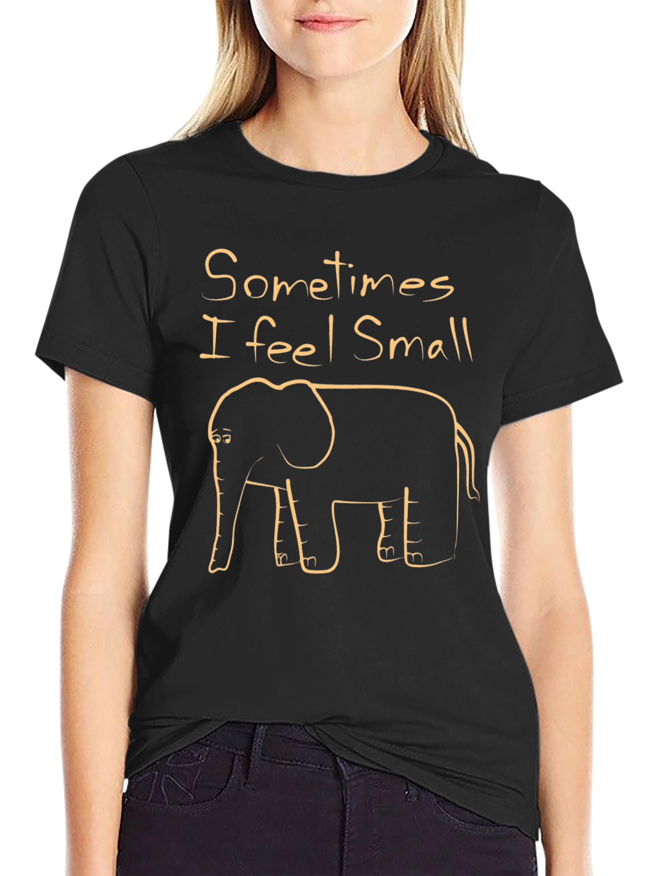 Sometimes I feel Small Funny Elephant T-Shirt