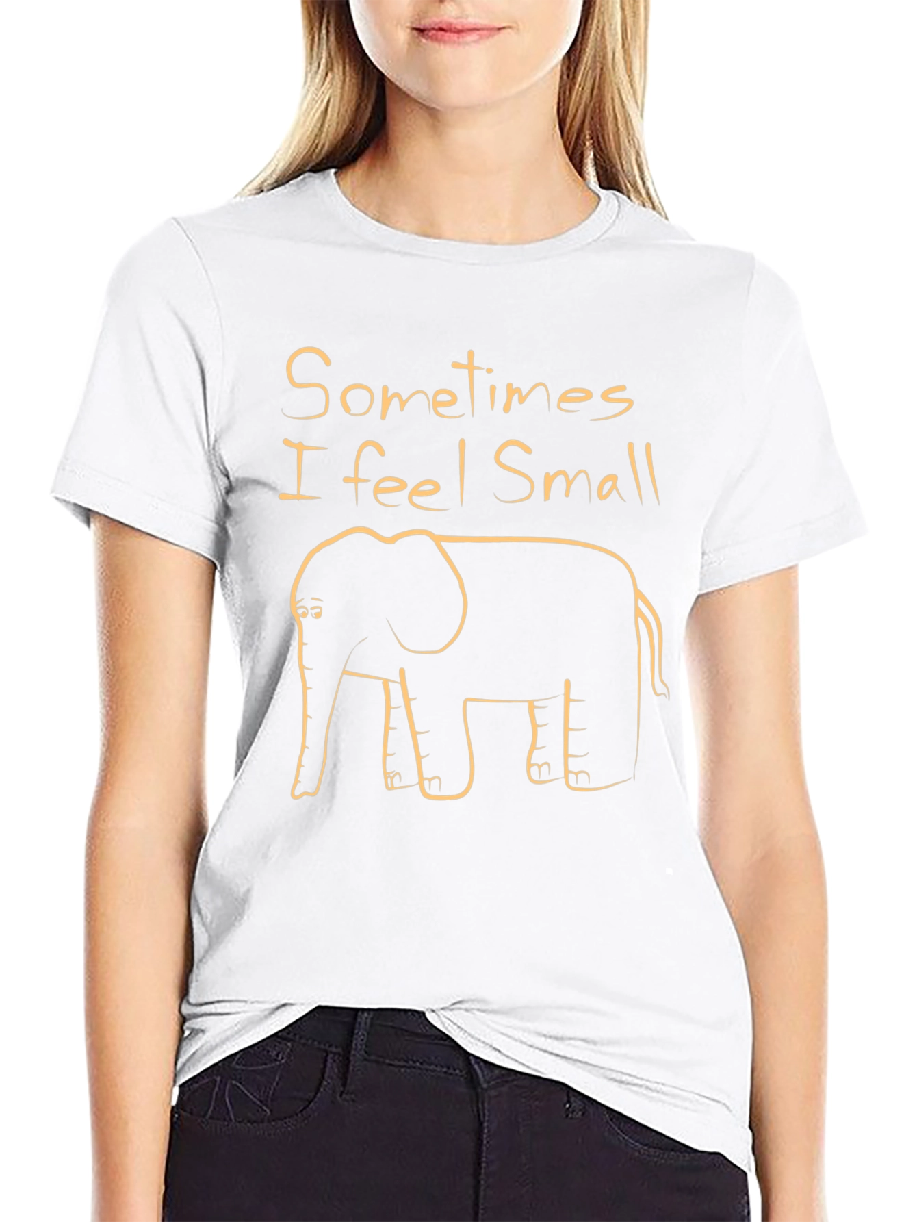 Sometimes I feel Small Funny Elephant T-Shirt