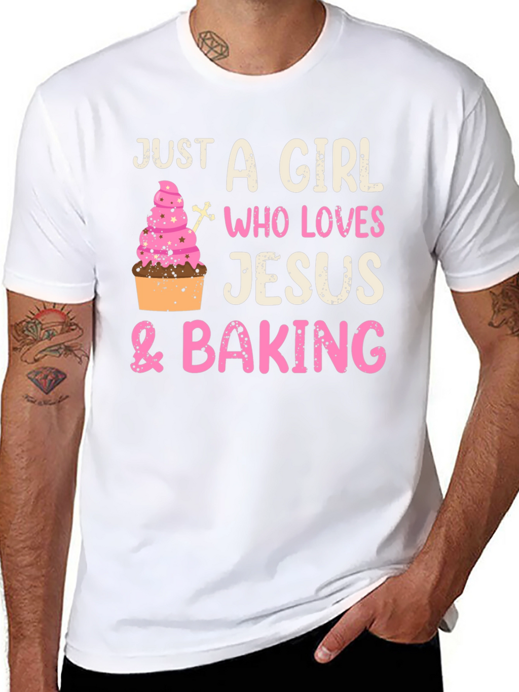 Girl Who Loves Jesus & Baking T-Shirt