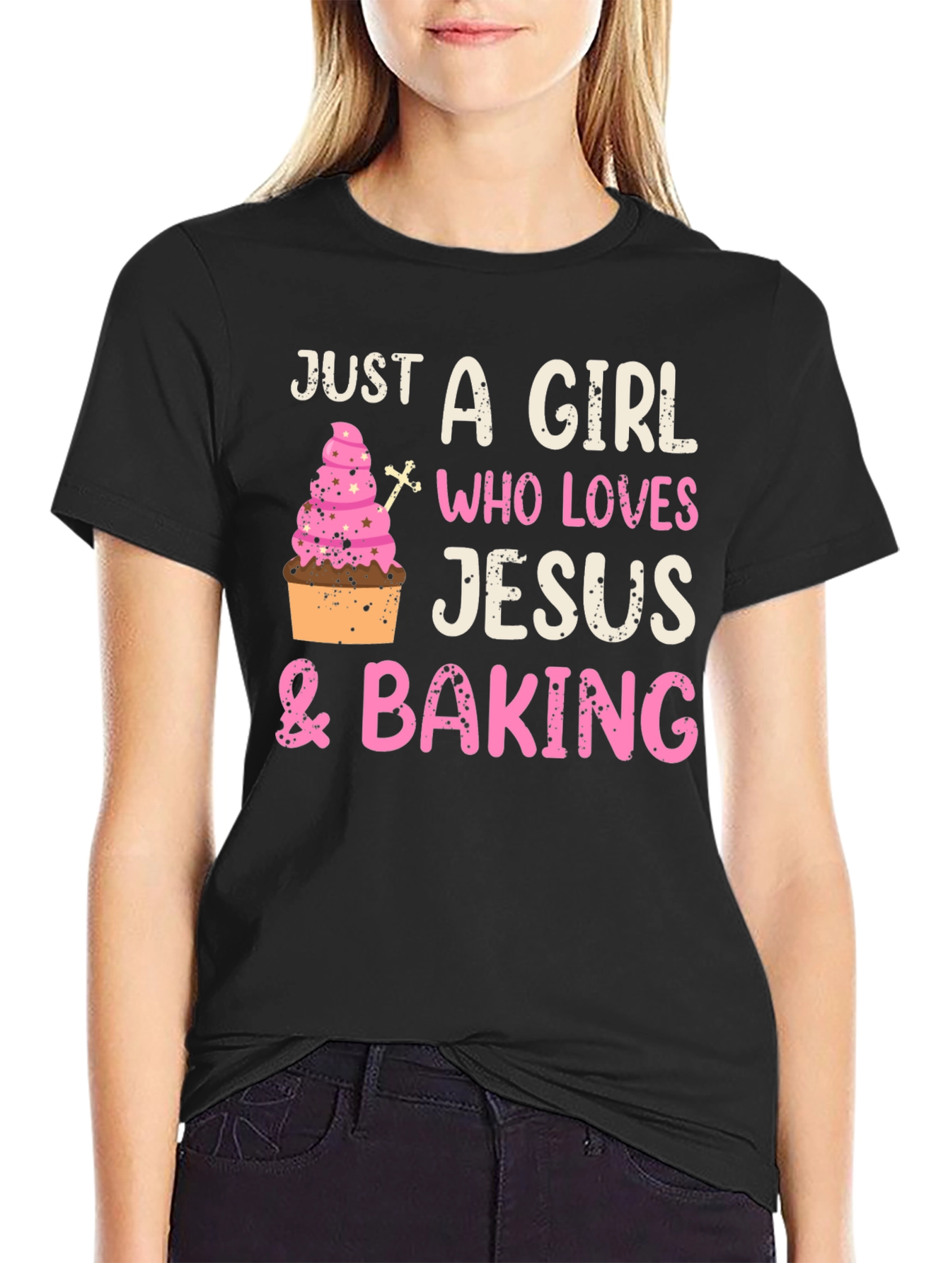 Girl Who Loves Jesus & Baking T-Shirt