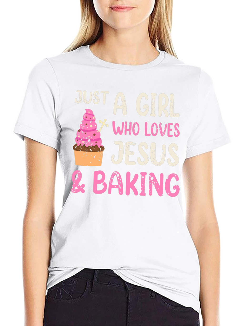 Girl Who Loves Jesus & Baking T-Shirt