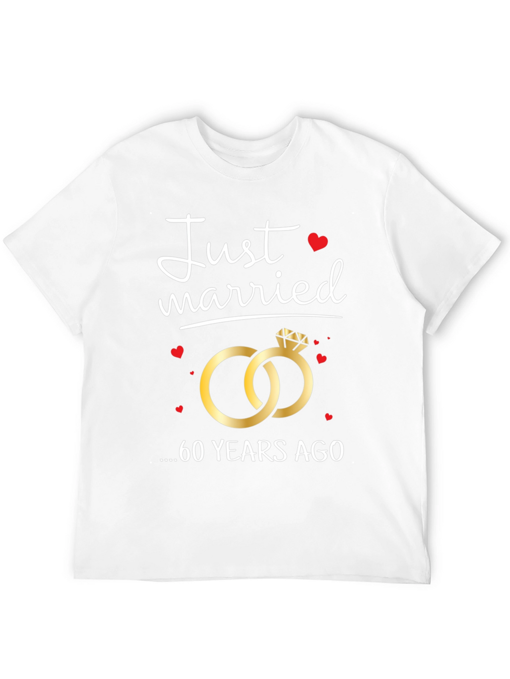 Just Married 60 Years Ago Anniversary T-Shirt