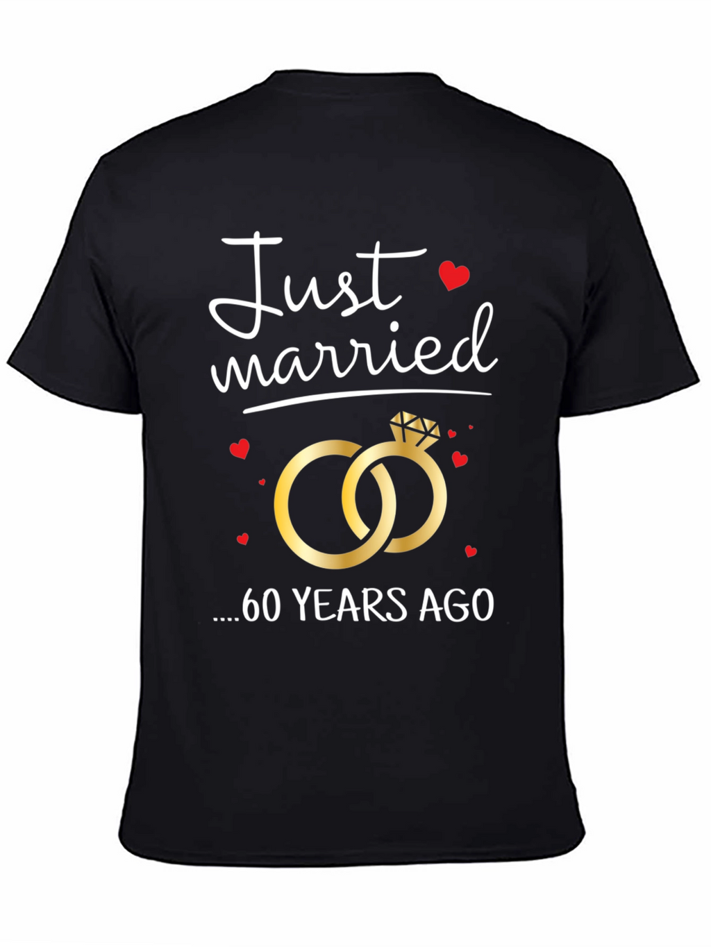 Just Married 60 Years Ago Anniversary T-Shirt
